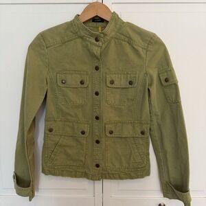 J Crew | Women's |‎ Vintage | Army Green | Utility Military Jacket Distressed XS